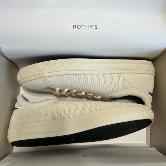 Rothy’s Men’s Size 12 The Sneaker Bone White Knit Lace Up NEW IN BOX - Picture 4 of 10